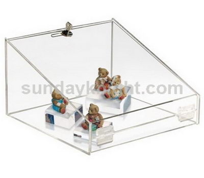 Custom acrylic display case with lock for toy