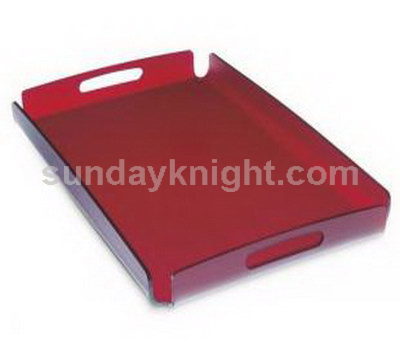 Red acrylic serving tray