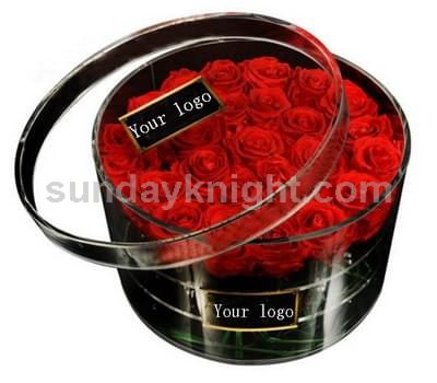 Round acrylic rose box