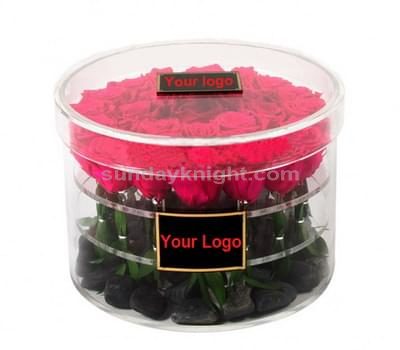 SKAB-039-2 Round acrylic rose box