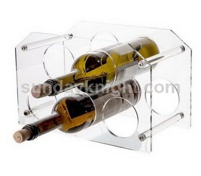 Clear acrylic wine rack