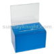 Plexiglass donation box - blue