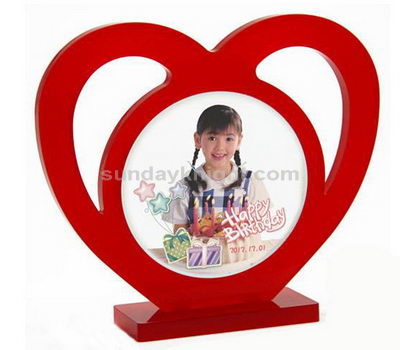 Red heart shaped acrylic photo frame