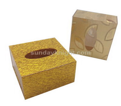 SKAB-064-2 Gold acrylic tissue box