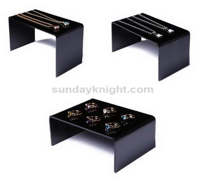 Black acrylic jewelry rack
