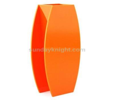 Orange acrylic vase