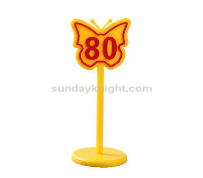 Butterfly shaped acrylic table number