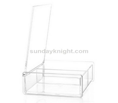 Acrylic square hinged-lid box