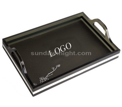 Acrylic serving tray with handles