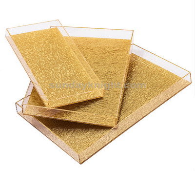 Gold and clear acrylic tray