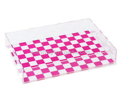 Acrylic tray with paper insert
