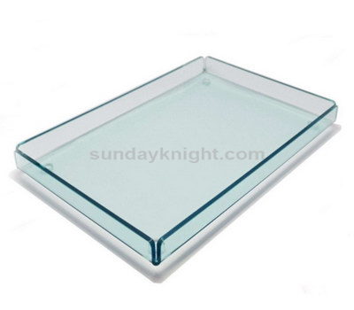 Clear plastic serving trays