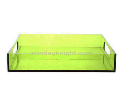 Translucent green acrylic tray
