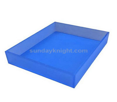 Blue plastic tray