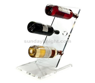 Clear wine display rack