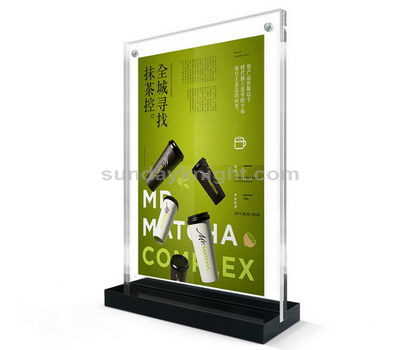 Vertical acrylic sign holder