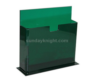 Green acrylic brochure holder