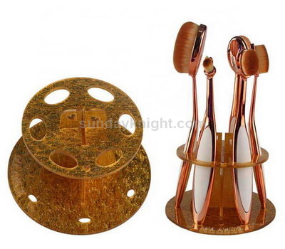 Gold acrylic makeup brush display stand