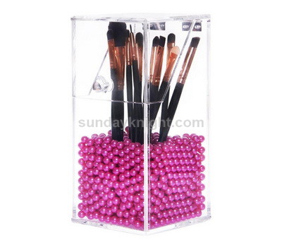 SKMD-358-1 Makeup brush holder with lid including pearls