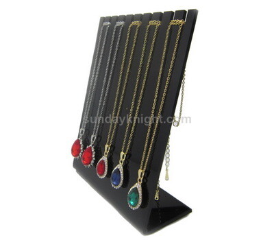 Black acrylic necklace display stand