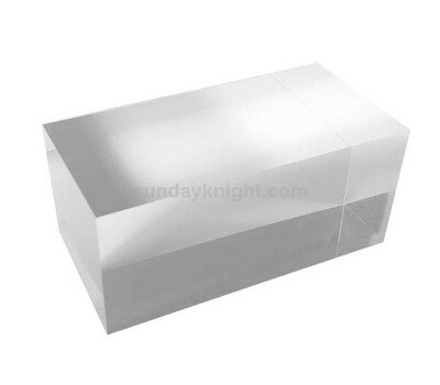 Bloc acrylique solide et transparent de taille personnalisée