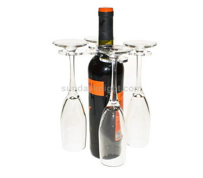 Acrylic Clear Barware 4-Wine Glass Holder