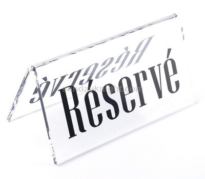 Acrylic RESERVE sign wholesale