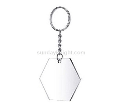 Custom laser cut clear acrylic keychain