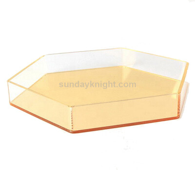 Custom acrylic hexagon food serving tray