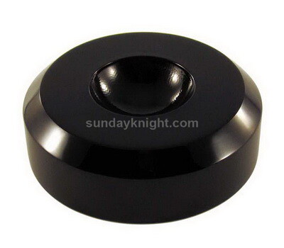 Black acrylic round soap dish wholesale