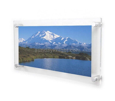 Frameless wall mounted acrylic picture frames