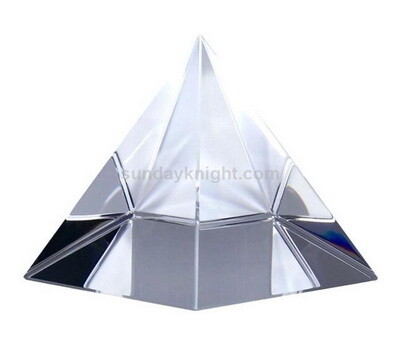 Custom lucite acrylic 4 sided pyramid block