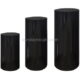 black acrylic cylinder pedestal