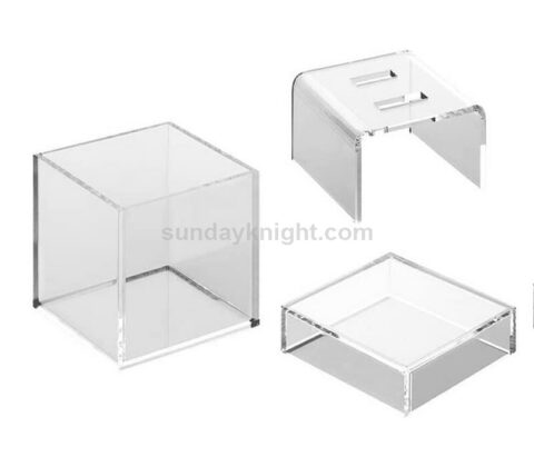 SKAB-184-1-1 Wholesale luxury clear acrylic wedding ring box
