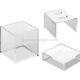 SKAB-184-1-1 Wholesale luxury clear acrylic wedding ring box
