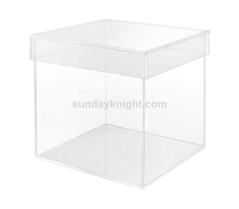 SKAB-188-1 Acrylic Cube Display 5 Sided Box With Lid