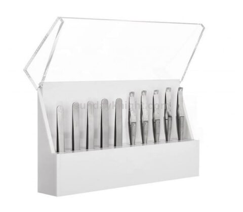SKAB-191-4 Custom tweezers organizer case stand eyelash extension storage box