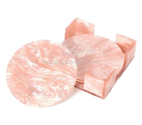 Rosa Marmor-Acryl-Untersetzer