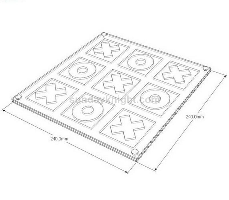 OnDisplay 3D Luxe Acrylic Tic Tac Toe Set (Clear)