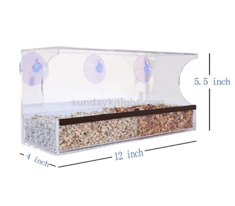 China supplier clear acrylic window bird feeder,acrylic bird feeder wholesale