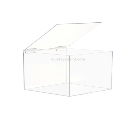 Custom made acrylic box with hinged lid