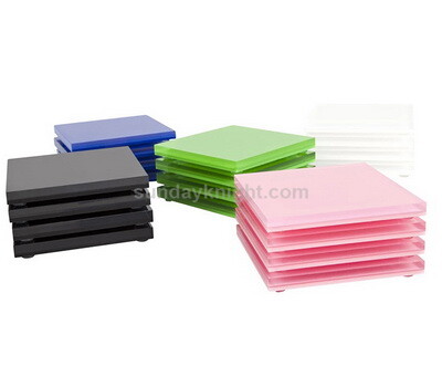 Acryl-Tassenuntersetzer mit Gummifüßen farbige Tischsets aus Plexiglas
