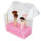 SKMD-426-1 Covered Makeup Brush Holder with Dustproof Lid Pearls Beads