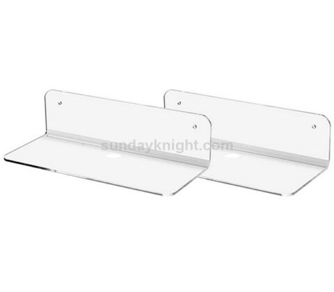 clear acrylic floating shelves