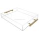 Custom lucite acrylic serving tray with handles wholesale