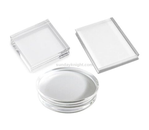 Custom Round Clear Acrylic Block Rectangle Stamp Blocks Wholesale