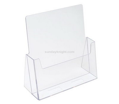 Custom single pocket clear acrylic brochure holder