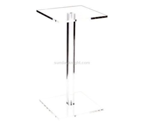 Custom Clear Acrylic Square Barbell Pedestal Display Riser