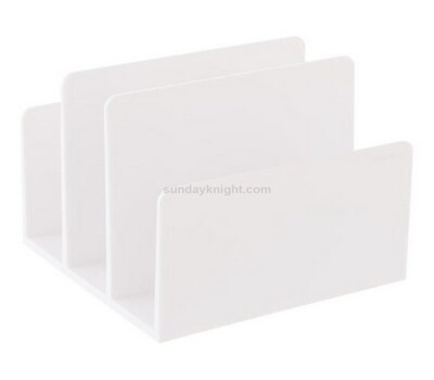 White 3 Sections Acrylic Desktop File Sorter Wholesale