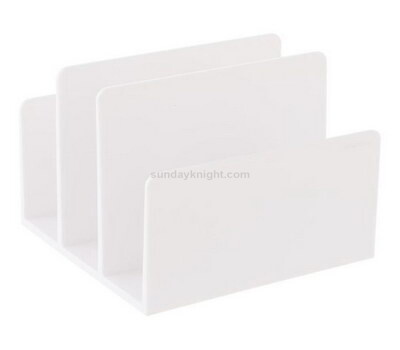 Bianco 3 sezioni acrilico Desktop File Sorter all'ingrosso